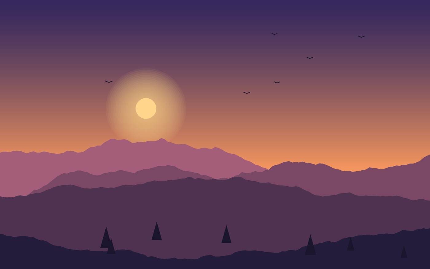 Ilustración de un paisaje