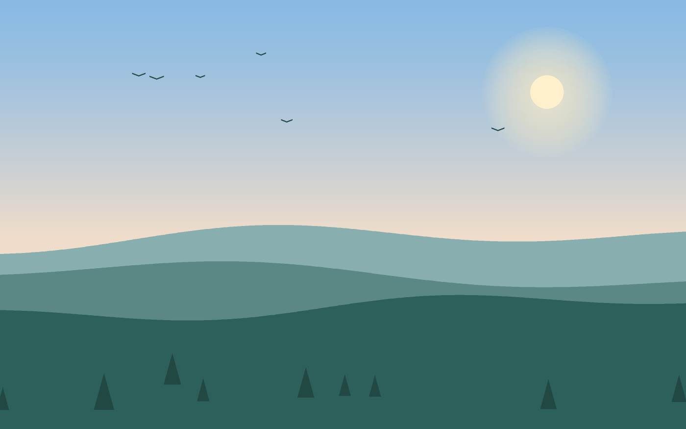 Illustrazione di un paesaggio