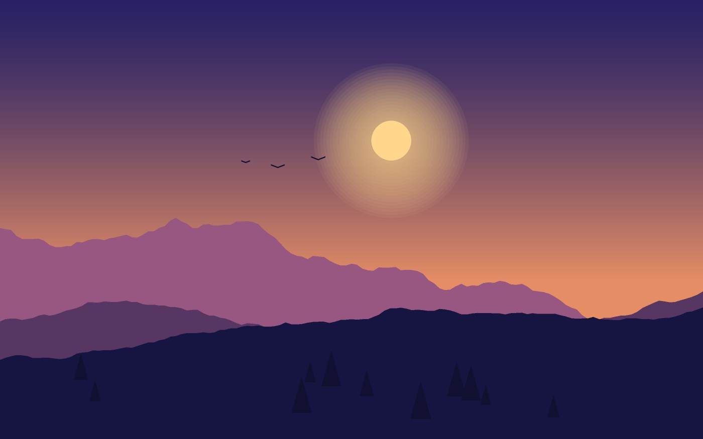 Illustrazione di un paesaggio