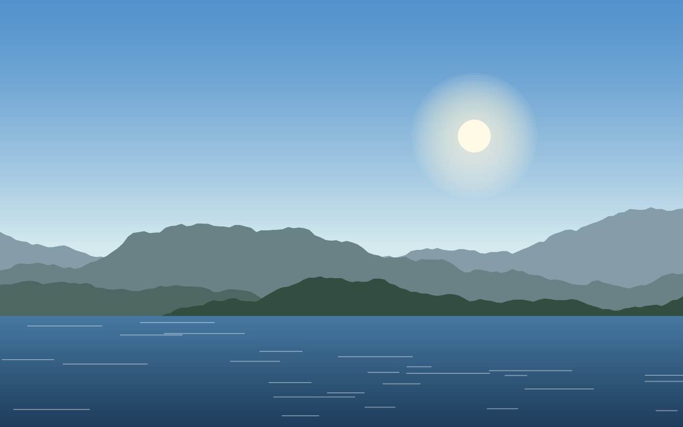 Ilustração de uma paisagem