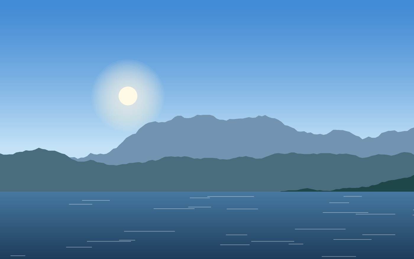 Ilustração de uma paisagem
